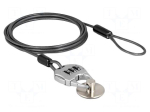 Security wire | black | Features: cipher security | 1.8m