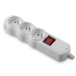 Elektrimaterjalid // Pistikud ja pistikupesa plokid // Gniazdo wtyczkowe przenośne trzykrotne 3x2p+z z wyłącznikiem 16a, 250v, rozbieralne, eco bis