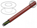 Wire | SiHF | Cu | stranded | 25G0,75mm2 | silicone rubber | brown-red