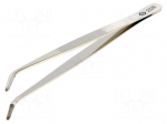 Tweezers | Tweezers len: 155mm | Blades: curved | Tipwidth: 2mm