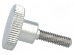 Knob | &Oslash;: 12mm | Ext.thread: M3 | 10mm | H: 7.5mm | stainless steel