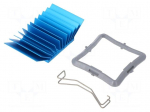 Heatsink: extruded | grilled | BGA | blue | L: 32.5mm | W: 32.5mm | 3.5&deg;C/W