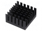 Heatsink: extruded | grilled | BGA | black | L: 29mm | W: 29mm | H: 14.5mm
