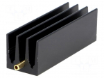 Heatsink: extruded | grilled | TO220 | black | L: 50mm | W: 16mm | H: 16mm