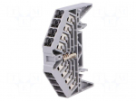 Splice terminal: rail | 1.5mm2 | ways: 1 | terminals: 16 | grey | 250VAC