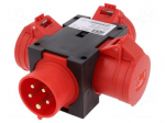 Connector: AC supply 3-phase | splitter | 16A | 400VAC | IEC 60309