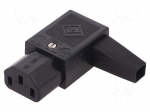 Connector: AC supply | plug | female | 10A | 250VAC | IEC 60320 | C13 (F)