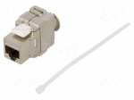 Socket | RJ45 | PIN: 8 | Cat: 6a | shielded,Keystone | Layout: 8p8c | IDC
