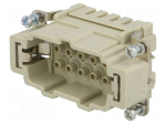 Connector: rectangular | male | Han Ex | PIN: 10 | 10+PE | size 10B | 16A