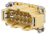 Connector: rectangular | male | JEI | PIN: 10 | 10+PE | size 57.27 | 16A
