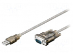 USB to RS232 converter | D-Sub 9pin plug,USB A plug | 1.5m
