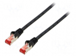 Patch cord | S/FTP | 6 | stranded | Cu | LSZH | black | 3m | halogen free