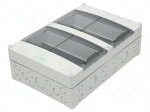 Enclosure: for modular components | IP55 | grey | No.of mod: 24