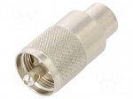 Plug | UHF (PL-259) | male | straight | RG213 | soldering,twist-on