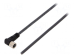 Connection lead | M8 | PIN: 3 | angled | 3m | plug | 60VAC | 4A | -25&divide;80&deg;C