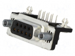 D-Sub | PIN: 9 | socket | female | angled 90&deg; | THT | UNC4-40 | 0.76um