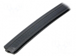 Hole and edge shield | L: 10m | black | H: 21mm | W: 10mm | industrial