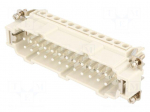 Connector: HDC | contact insert | male | S-E | PIN: 24 | 24+PE | size 24B