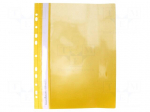 Document wallet | with holes | A4 | yellow | Mat: PVC