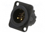 Connector: XLR | socket | male | PIN: 10(8+2) | straight | soldering