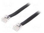 Cable: telephone | RJ12 plug,both sides | 10m | black