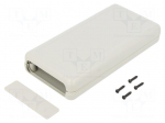 Enclosure: with panel | X: 70mm | Y: 135mm | Z: 24mm | ABS | light grey