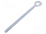 Hook | ring | steel | zinc | Thread len: 202mm | Overall len: 260mm
