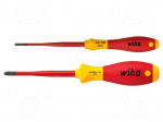 Screwdriver: insulated-set | insulated,slim | SL 3.5 | PZ2/SL | 1kVAC