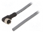 Cable: for sensors/automation | M8 | PIN: 3 | angled | 10m | plug | 63VDC