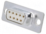 Connector: D-Sub | PIN: 9 | plug | female | for panel mounting | 5A