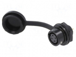 Connector: circular | socket | female | PIN: 4 | IP67 | SA8 | 3A | 30V