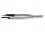 Tweezers | Blade tip shape: rounded | Tweezers len: 130mm | ESD