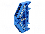 Splice terminal: rail | 17.5A | spring clamp | blue | polycarbonate