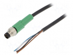 Cable: for sensors/automation | M8 | PIN: 4 | straight | 3m | plug | 30VDC