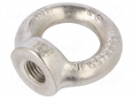 Lifting eye nut | eye | M24 | A2 stainless steel | DIN 582 | 50mm