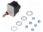 Switch: toggle | Pos: 3 | DPDT | (ON)-OFF-(ON) | 6A/230VAC | 18A/28VDC