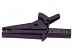 Crocodile clip | 10A | 600V | black | Overall len: 48.6mm
