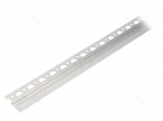 Profiles for LED modules | natural | L: 2m | UNI-TILE12 | aluminium