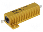 Resistor: wire-wound | with heatsink | screw | 1&Omega; | 50W | &plusmn;5% | 1.25kV