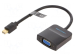 Converter | D-Sub 15pin HD socket,mini DisplayPort plug | 34AWG