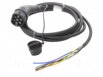 EMobility: cable | 1x0.5mm2,5x2.5mm2 | 480VAC | 11kW | IP44 | 5m | 20A