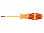 Screwdriver: insulated | Phillips | PH1 | Blade length: 80mm