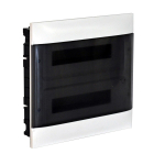 LEGRAND 2X18M FLUSH CABINET SMOKED DOOR E + N  TERMINAL BLOCK FOR MASONRY WALL
