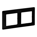 2 GANG PLATE MAT BLACK VALENA LIFE