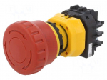 Switch: emergency stop | 22mm | NC x2 + NO x2 | red | IP65 | mushroom