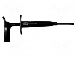 Clip-on probe | hook type | 1A | black | Contacts: steel | 1kV | 140mm