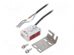 Sensor: photoelectric | receiver | Range: 15m | NPN / NO / NC | ABS