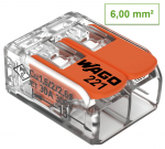 2-kontaktiline klemm 221-612 50 tk. Peenahelaline juht: 0,14 &hellip; 6 mm&sup2; / 24 &hellip; 12 AWG