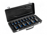 Wrench-set | socket spanner,impact | 1/2" | 15pcs.