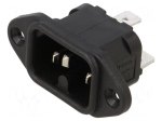 Connector: AC supply | socket | male | power supply | 10A | 250VAC | C16